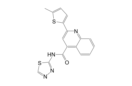 2-(5-methyl-2-thienyl)-N-(1,3,4-thiadiazol-2-yl)-4-quinolinecarboxamide