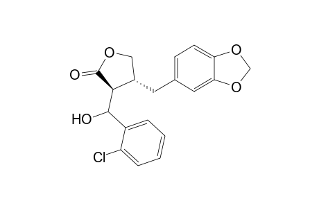 (3S,4R)-4-(Benzo[d][1,3]dioxol-5-ylmethyl)-3-(hydroxy(2-chlorophenyl)methyl)-dihydrofuran-2(3H)-one