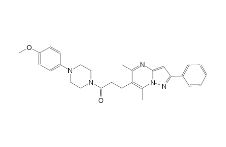 pyrazolo[1,5-a]pyrimidine, 6-[3-[4-(4-methoxyphenyl)-1-piperazinyl]-3-oxopropyl]-5,7-dimethyl-2-phenyl-