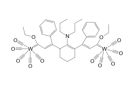 Dipropyl[2,6-bis(1',1',1',1'-pentacarbonyl-2'-ethyloxy-4'-phenyl-1'-tungsta-1',3'-butadienyl-4'-yl)cyclohex-1-enyl]amine