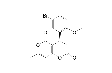3,4-DIHYDRO-4-(5-BROMO-2-METHOXYPHENYL)-7-METHYL-2-H,5-H-PYRANO-[4,3-B]-PYRAN-2,5-DIONE
