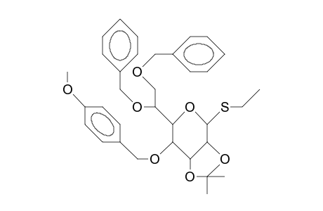 Ethyl 6,7-O-di-O-benzyl-2,3-O-isopropylidene-4-O-(4-methoxy)benzyl-1-thio-L-glycero-A-D-manno-heptopyranoside