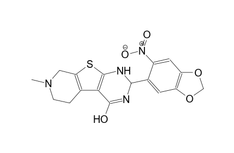 pyrido[4',3':4,5]thieno[2,3-d]pyrimidin-4-ol, 1,2,5,6,7,8-hexahydro-7-methyl-2-(6-nitro-1,3-benzodioxol-5-yl)-