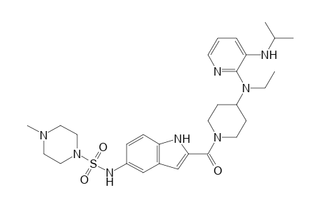 N-[2-[4-[ethyl-[3-(isopropylamino)-2-pyridyl]amino]piperidine-1-carbonyl]-1H-indol-5-yl]-4-methyl-piperazine-1-sulfonamide