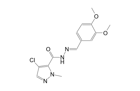 4-chloro-N'-[(E)-(3,4-dimethoxyphenyl)methylidene]-1-methyl-1H-pyrazole-5-carbohydrazide