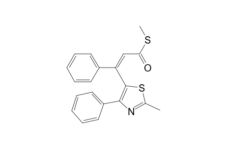 2-Propenethioic acid, 3-(2-methyl-4-phenyl-5-thiazolyl)-3-phenyl-, S-methyl ester