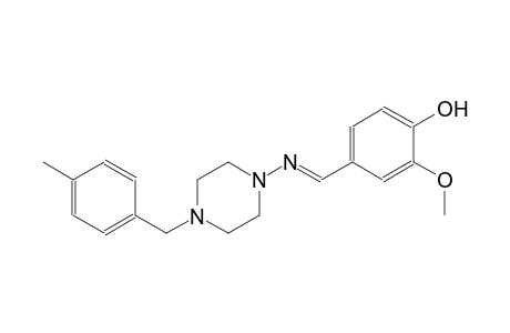 phenol, 2-methoxy-4-[(E)-[[4-[(4-methylphenyl)methyl]-1-piperazinyl]imino]methyl]-