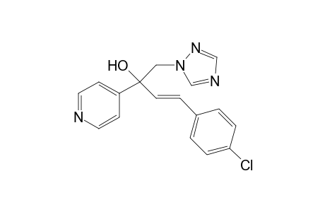 (3E)-4-(4-chlorophenyl)-2-(pyridin-4-yl)-1-(1H-1,2,4-triazol-1-yl)but-3-en-2-ol