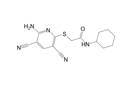 2-[(6-amino-3,5-dicyano-2-pyridinyl)sulfanyl]-N-cyclohexylacetamide