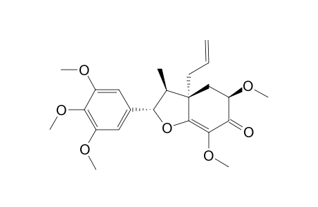 (7S,8S,1'R,3'R)-3,4,5,3',5'-PENTAMETHOXY-4'-OXO-DELTA(1,3,5,5',8')-8.1',7.O.6'-NEOLIGNAN