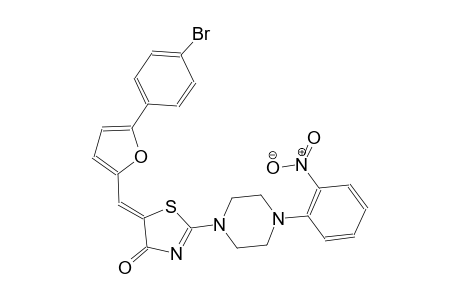 (5Z)-5-{[5-(4-bromophenyl)-2-furyl]methylene}-2-[4-(2-nitrophenyl)-1-piperazinyl]-1,3-thiazol-4(5H)-one