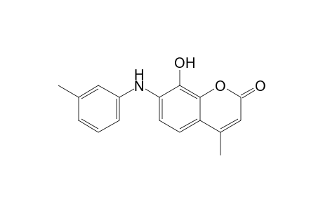 8-Hydroxy-4-methyl-7-(3-methylphenylamino)-2H-[1]benzopyran-2-one