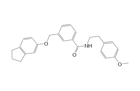 3-[(2,3-dihydro-1H-inden-5-yloxy)methyl]-N-[2-(4-methoxyphenyl)ethyl]benzamide