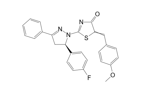 (5R)-2-[5-(4-Fluorophenyl)-3-phenyl-4,5-dihydropyrazol-1-yl]-5-(4-methoxybenzylidene)thiazol-4-one