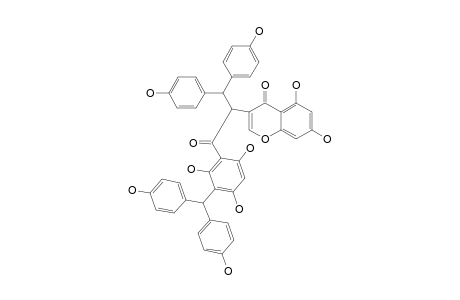MOHSENONE;3-[1-[[3-DI-(4-HYDROXYPHENYL)-METHYL]-2,4,6-TRIHYDROXYPHENYL]-3-DI-(4-HYDROXYPHENYL)-1-PROPANONE-2-YL]-5,7-DIHYDROXY-4H-1-BENZOPYRAN-4-ON