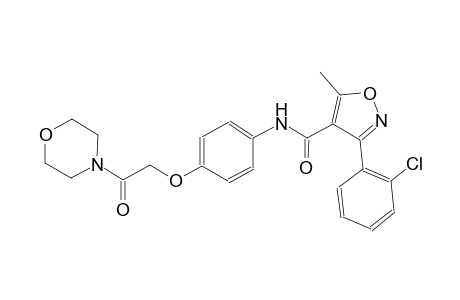 3-(2-Chlorophenyl)-5-methyl-N-[4-(2-morpholin-4-yl-2-oxidanylidene-ethoxy)phenyl]-1,2-oxazole-4-carboxamide