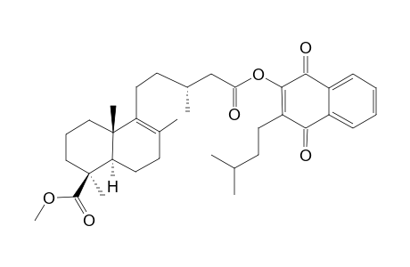 DIHYDROPRENYL-LAPACHOYL-DELTA-8-(9)-JUNICEDRATE-METHYLESTER
