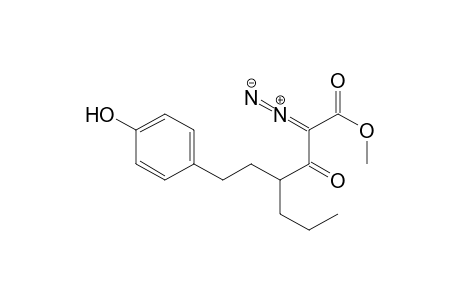 Methyl 2-diazo-3-oxo-6-(4-hydroxyphenyl)-4-propylhexanoate