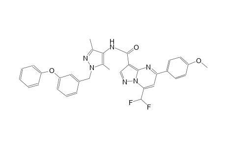 7-(difluoromethyl)-N-[3,5-dimethyl-1-(3-phenoxybenzyl)-1H-pyrazol-4-yl]-5-(4-methoxyphenyl)pyrazolo[1,5-a]pyrimidine-3-carboxamide