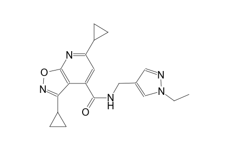 isoxazolo[5,4-b]pyridine-4-carboxamide, 3,6-dicyclopropyl-N-[(1-ethyl-1H-pyrazol-4-yl)methyl]-