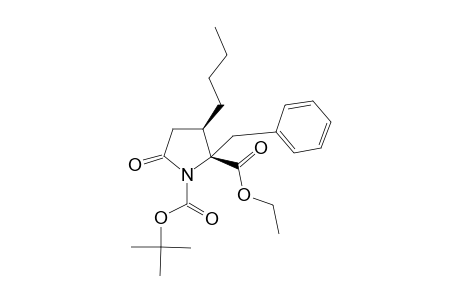 (2S,3R)-2-benzyl-3-butyl-5-keto-pyrrolidine-1,2-dicarboxylic acid O1-tert-butyl ester O2-ethyl ester