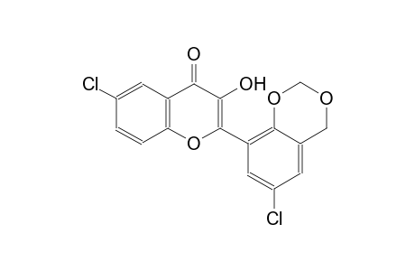 6-chloro-2-(6-chloro-4H-1,3-benzodioxin-8-yl)-3-hydroxy-4H-chromen-4-one