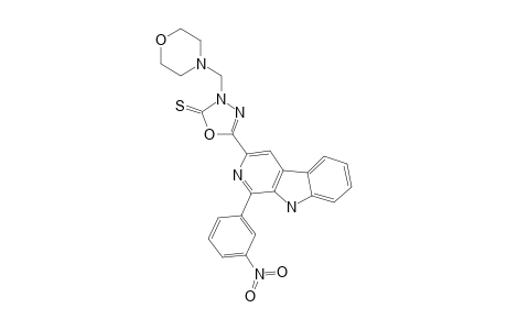 1-(3-NITROPHENYL)-3-[3-MORPHOLYLAMINO-(METHYL)-2-THIOXO-1,3,4-OXADIAZOL-5-YL]-BETA-CARBOLINE