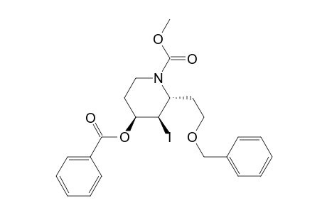 1-Piperidinecarboxylic acid, 4-(benzoyloxy)-3-iodo-2-[2-(phenylmethoxy)ethyl]-, methyl ester, (2.alpha.,3.beta.,4.beta.)-