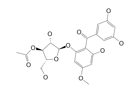 ACETYLANNULATOPHENONOSIDE;2-O-ALPHA-L-3''-ACETYLARABINOFURANOSYL-3',5',6-TRIHYDROXY-4-METHOXYBENZOPHENONE