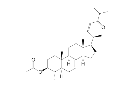 Cholesta-7,22-dien-24-one, 3-(acetyloxy)-4-methyl-, (3.beta.,4.alpha.,5.alpha.,22E)-