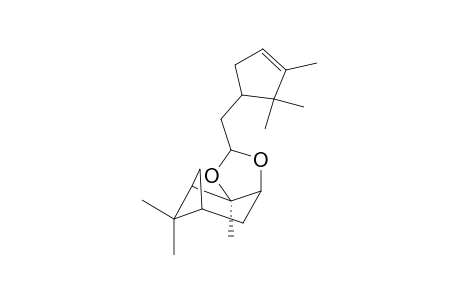 4,4,6-Trimethyl-9-[(2,2,3-trimethylcyclopen-3-en-1-yl)methyl]-8,10-dioxatricyclo[7.3.0.1(3,5)]decane