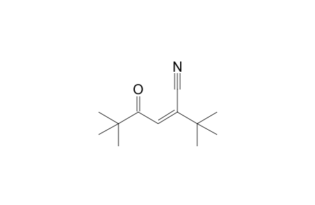 (Z)-2-tert-butyl-4-keto-5,5-dimethyl-hex-2-enenitrile
