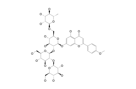 ACACETIN-7-O-BETA-D-GLUCOPYRANOSYL-(1->2)-BETA-D-GLUCOPYRANOSYL-(1->2)-[ALPHA-L-RHAMNOPYRANOSYL-(1->6)]--BETA-D-GLUCOPYRANOSIDE