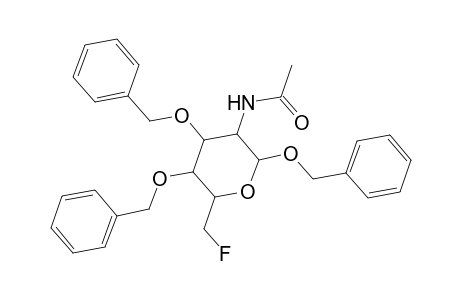 .alpha.-d-Glucopyranoside, phenylmethyl 2-(acetylamino)-2,6-dideoxy-6-fluoro-3,4-bis-O-(phenylmethyl)-
