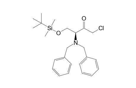 (3S)-3-[bis(phenylmethyl)amino]-4-[tert-butyl(dimethyl)silyl]oxy-1-chloranyl-butan-2-one