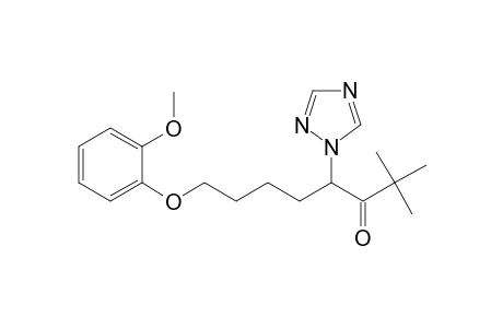 3-Octanone, 8-(2-methoxyphenoxy)-2,2-dimethyl-4-(1H-1,2,4-triazol-1-yl)-