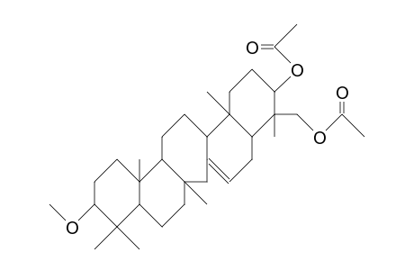 (3b,21a,22A)-3-Methoxy-C(14A)-homo-27-nor-gammacer-14-ene-21,29-diol diacetate