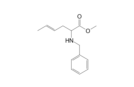 (E)-2-(benzylamino)hex-4-enoic acid methyl ester