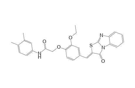 N-(3,4-dimethylphenyl)-2-{2-ethoxy-4-[(Z)-(3-oxo[1,3]thiazolo[3,2-a]benzimidazol-2(3H)-ylidene)methyl]phenoxy}acetamide