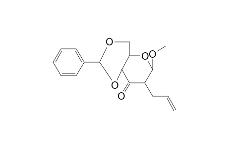 Methyl 4,6-O-Benzylidene-2-deoxy-2-C-propenyl-.alpha.-D-erythrohexopyranoside-3-ulose