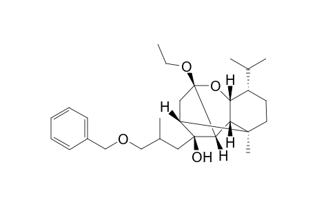 (1R,3S,5S,6R,7R,8R,9S,12R,2'S)-6-[ 3'-Benzyloxy-2'-methylpropyl]-3-ethoxy-12-isopropyl-9-methyl-2-oxatetracyclo[6.4.0.0(3,7).0(5,9)]dodecan-6-ol