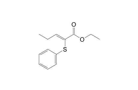 (Z)-2-(phenylthio)-2-pentenoic acid ethyl ester
