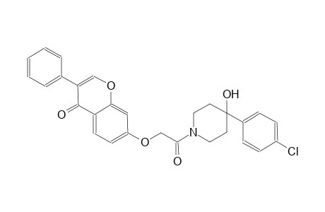 4H-1-benzopyran-4-one, 7-[2-[4-(4-chlorophenyl)-4-hydroxy-1-piperidinyl]-2-oxoethoxy]-3-phenyl-