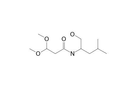 3,3-dimethoxy-N-(3-methyl-1-methylol-butyl)propionamide