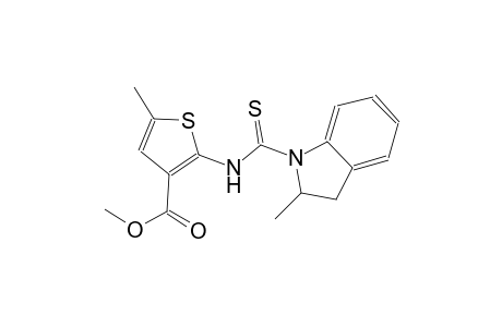 methyl 5-methyl-2-{[(2-methyl-2,3-dihydro-1H-indol-1-yl)carbothioyl]amino}-3-thiophenecarboxylate
