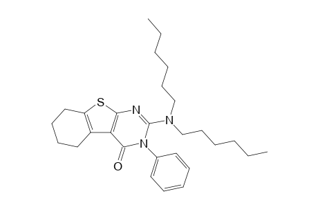 2-N,N-Di-n-hexylamino-3-phenyl-5,6,7,8-tetrahydrobenzothieno[2,3-d]pyrimidin-4(3H)-one