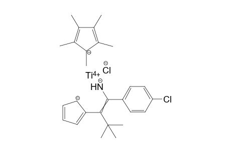 Titanium(IV) (1-(4-chlorophenyl)-2-(cyclopenta-3,5-dien-2-ide-1-yl)-3,3-dimethylbut-1-en-1-yl)amide 1,2,3,4,5-pentamethylcyclopenta-2,4-dien-1-ide chloride