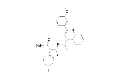 N-[3-(aminocarbonyl)-6-methyl-4,5,6,7-tetrahydro-1-benzothien-2-yl]-2-(3-methoxyphenyl)-4-quinolinecarboxamide