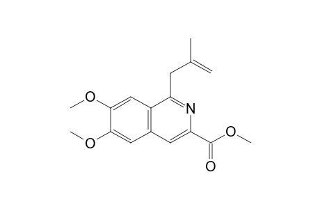 Methyl 1-(2'-methylallyl)-6,7-(dimethoxy)isoquinoline-3-carboxylate