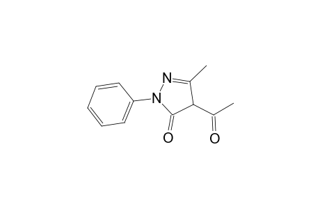 3H-Pyrazol-3-one, 4-acetyl-2,4-dihydro-5-methyl-2-phenyl-